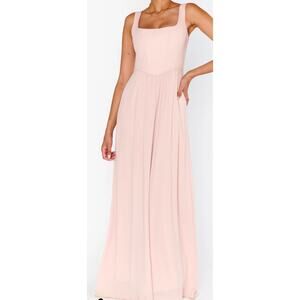 Show Me Your Mumu Dusty Blush Crisp Nina Maxi Dress Size XSmall NWT